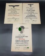 3x Ehren-Urkunde Berufswettkampf 1936/37/38 Wettkampfgruppe Eisen und Metall