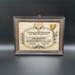 Urkunde Württembergischen Landes-Vereins vom Roten Kreuz mit Charlottenkreuz Silber