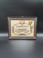 Urkunde Württembergischen Landes-Vereins vom Roten Kreuz mit Charlottenkreuz Silber