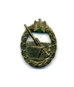 Küstenartillerie Kriegsabzeichen Hst. E. Ferdinand Wiedmann