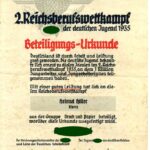 Beteiligungs-Urkunde 2.Reichsberufswettbewerb 1935