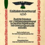 Reichsberufswettkampf 1936 Teilnahmeurkunde