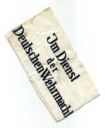 Wehrmacht, Armbinde für Zivilangehörige der Wehrmacht "Im Dienst der Deutschen Wehrmacht"