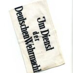 Wehrmacht, Armbinde für Zivilangehörige der Wehrmacht "Im Dienst der Deutschen Wehrmacht"