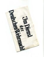 Wehrmacht, Armbinde für Zivilangehörige der Wehrmacht "Im Dienst der Deutschen Wehrmacht"