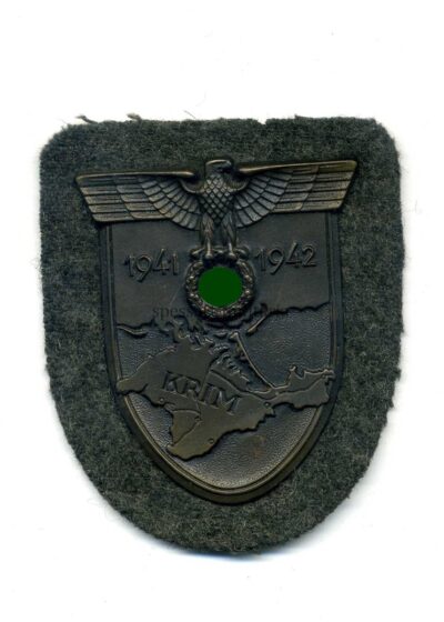 Krimschild auf Heeresstoff