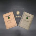 Wehrmacht Heer, Wehrpass, Soldbuch & Dokumente des Beschlagmeisters Alfred Kruse aus Wehrstedt (Halberstadt), Grenadier-Regiment 349, 230. Infanterie-Division, Lapplandschild (Norwegen)