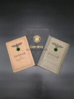 Wehrmacht Heer, Wehrpass, Soldbuch & Dokumente des Beschlagmeisters Alfred Kruse aus Wehrstedt (Halberstadt), Grenadier-Regiment 349, 230. Infanterie-Division, Lapplandschild (Norwegen)
