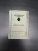 Wehrmacht, Wehrpass des Oberfeldwebels Paul Pastwa aus Bernburg (Saale), 10./Luftnachrichten Regiment 227 (VLV Augsburg)