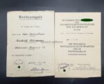 Wehrmacht Heer, 4er Urkundengruppe des Sanitäts-Feldwebel Friedrich Oetzmann, Veterinär-Kompanie 22/Transport-Sicherungs-Bataillon 384 (Krim/Warschau) – Bild 2