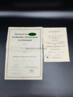 Wehrmacht Heer, 4er Urkundengruppe des Sanitäts-Feldwebel Friedrich Oetzmann, Veterinär-Kompanie 22/Transport-Sicherungs-Bataillon 384 (Krim/Warschau) – Bild 3