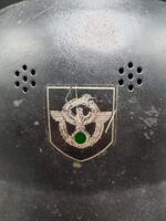 Feuerwehr Stahlhelm M34 DD Feuerschutzpolizei – Bild 6