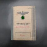 Wehrmacht Heer, Wehrpass (Zweitschrift) des Ludwig Metzger aus Burgrain (Mittbach), Brückenbau Bataillon, Dulag 182, 155 (6.Armee)