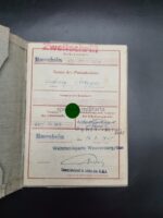 Wehrmacht Heer, Wehrpass (Zweitschrift) des Ludwig Metzger aus Burgrain (Mittbach), Brückenbau Bataillon, Dulag 182, 155 (6.Armee) – Bild 2