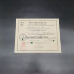 Besitzzeugnis Kriegerdenkmünze 1914/18 Kyffhäuser, Echzell bei Friedberg
