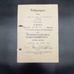 Besitzzeugnis Verwundetenabzeichen Schwarz, 14.Inf.Rgt.116, Gießen, Shitomir Urkraine
