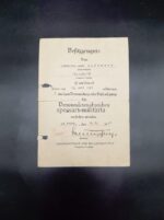 Besitzzeugnis Verwundetenabzeichen Schwarz, 14.Inf.Rgt.116, Gießen, Shitomir Urkraine