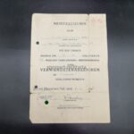 Urkunde Verwundetenabzeichen Schwarz Stab(Fernsprech). Ld.Schtz.Btl.995, Krakau
