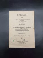 Urkunde Verwundetenabzeichen Schwarz. 2./Gren.Rgt.321. 197 Inf. Division,