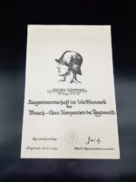 Urkunden des Oberfeldwebels Erlenberger in der 18. (M.G.) Komp. Inf. Rgt. Braunschweig (Inf, Rgt.17.) aus Wetzlar – Bild 4