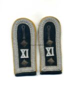 Wehrmacht Heer Paar Schulterklappen eines Oberfeldwebels der Kavallerie, Wehrkreis XI