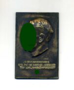 Bronzeplakette "Adolf Hitler - Die Voraussetzung zur Tat ist der Wille