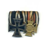 2er Ordensspange Eisernes Kreuz 2. Klasse 1914, Ehrenkreuz für Frontkämpfer