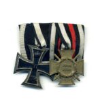 2er Ordensspange Eisernes Kreuz 2. Klasse 1914, Ehrenkreuz für Frontkämpfer
