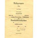 Urkunde Verwundetenabzeichen Schwarz, (Btl. Zillmer) Pionier Btl.34, Stalingrad 79.ID