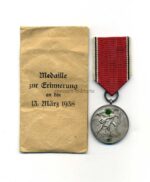 Anschlußmedaille Österreich (13. März 1938), in Verleihungstüte Hauptmünzamt Wien