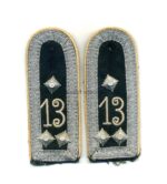 Wehrmacht Heer Paar Schulterklappen Stabsfeldwebel der Infanterie, 13. Inf. Rgt