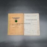 Soldbuch & Wehrmacht Führerschein des Obergefreiten Heinrich Scheuermann aus Altheim, 4./Festungs-Maschinengewehr-Bataillon (M) 74, (69.Infanterie-Division) Königsberg