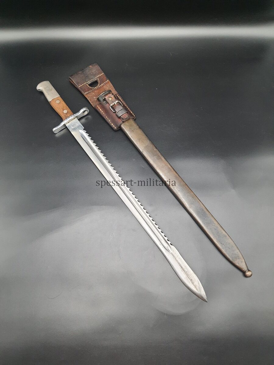 20260915_132903 Schweizer Pionier Bajonett, Modell 1914 mit Sägerücken & Koppelschuh – Bild 1