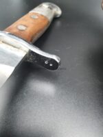 Schweizer Pionier Bajonett, Modell 1914 mit Sägerücken & Koppelschuh – Bild 9