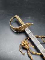 Kaiser Wilhelm II Miniatur Marine-Geschenkdegen mit Klingenätzung, selten – Bild 11