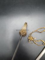 Kaiser Wilhelm II Miniatur Marine-Geschenkdegen mit Klingenätzung, selten – Bild 10