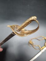 Kaiser Wilhelm II Miniatur Marine-Geschenkdegen mit Klingenätzung, selten – Bild 9