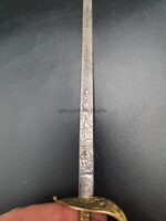 Kaiser Wilhelm II Miniatur Marine-Geschenkdegen mit Klingenätzung, selten – Bild 6