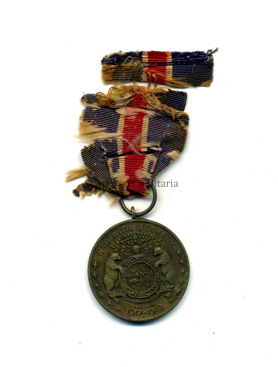 imga123 US WW1 War with Germany 1917-1919 Service Medaille – Bild 1