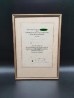 Urkunde Ostmedaille Kraftfahrzeugstelle/Gerätesammelstelle Ochsenfurt