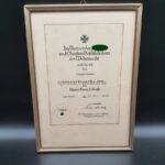 Urkunde Eisernes Kreuz 2. Klasse Hauptfeldwebel Schwenkkraus, Stab 44. Division