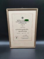 Urkunde Eisernes Kreuz 2. Klasse Hauptfeldwebel Schwenkkraus, Stab 44. Division