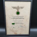 Heldentod Urkunde Obergefreiter  Schmid Stab.Gren.Rgt.380