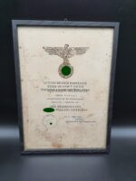Heldentod Urkunde Obergefreiter  Schmid Stab.Gren.Rgt.380