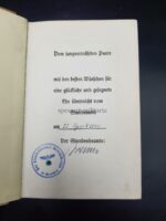 Adolf Hitler “Mein Kampf” Hochzeitsausgabe der Stadt Wreschen Süd (Polen) 1943 – Bild 2