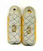Wehrmacht/ Reichswehr Paar Schulterklappen Kavallerie-Regiment 3