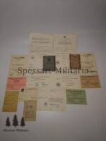 Urkunden, Dokumenten, Wehrpass und Soldbuch Nachlass eines Leutnants der Reserve des 17. bayrischen Infanterie Regiment, später Leutnant ausser Dienst. Seltene Doppelverleihung des KVKs