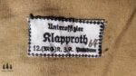 Wehrmacht Tornister M39 mit Träger Etikett und Regimentstempel – Bild 2