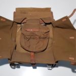 Wehrmacht Tornister M39 mit Träger Etikett und Regimentstempel