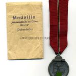 Ostmedaille mit Verleihungstüte, Hst. 88 – “Werner Redo, Saarlautern”, Winterschlacht im Osten 1941/42